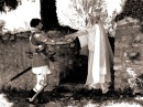 Te foto: une des ricostruzions storichis dal libri “Amôrs furlans sot dal tei”