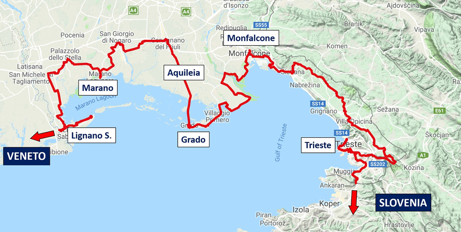 Cartina Ciclabili Friuli